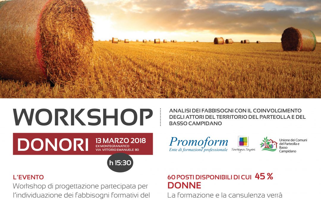 Al via il progetto “Impresa Sinergia” con l’Unione dei Comuni del Parteolla e Basso Campidano